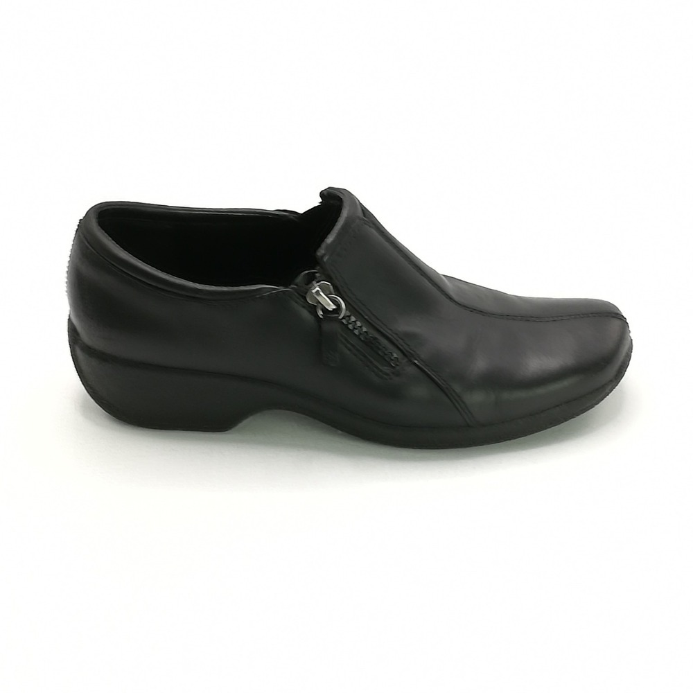 Clarks Shoes Womens Loafer Wasteland Zip Black Leather Slip On 73885 Casual 7